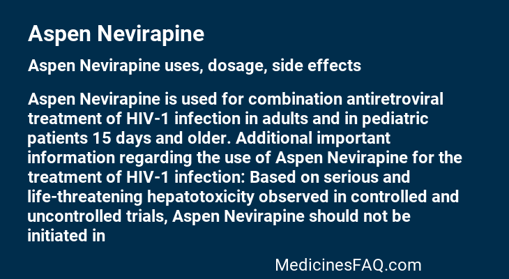 Aspen Nevirapine
