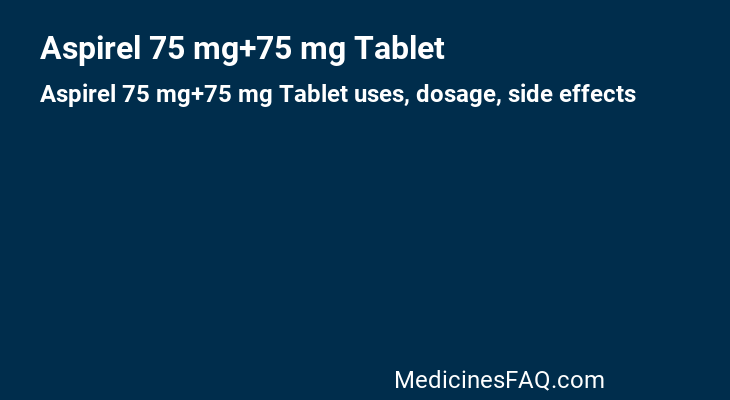 Aspirel 75 mg+75 mg Tablet