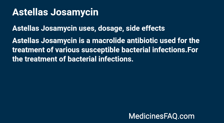 Astellas Josamycin