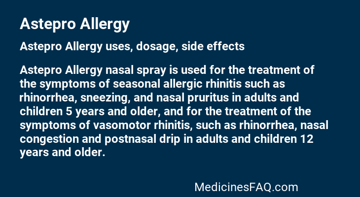 Astepro Allergy