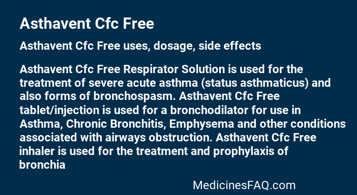 Asthavent Cfc Free