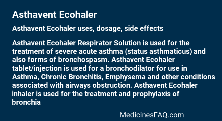 Asthavent Ecohaler