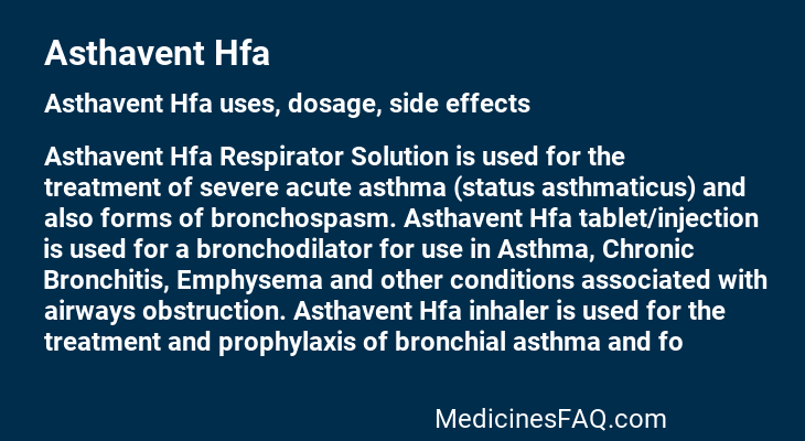 Asthavent Hfa