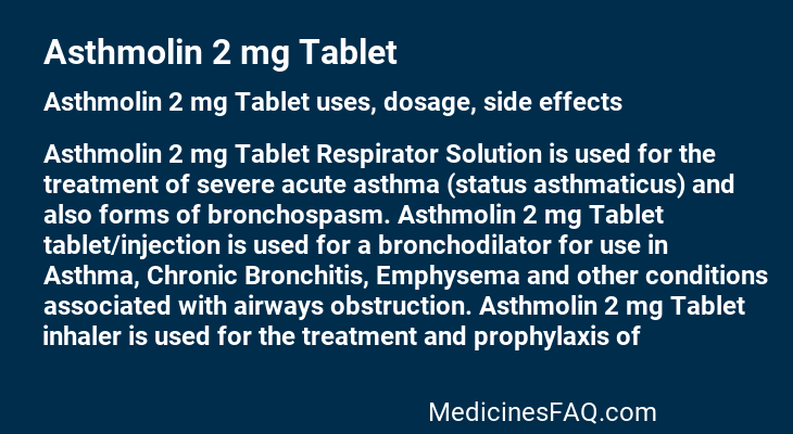 Asthmolin 2 mg Tablet