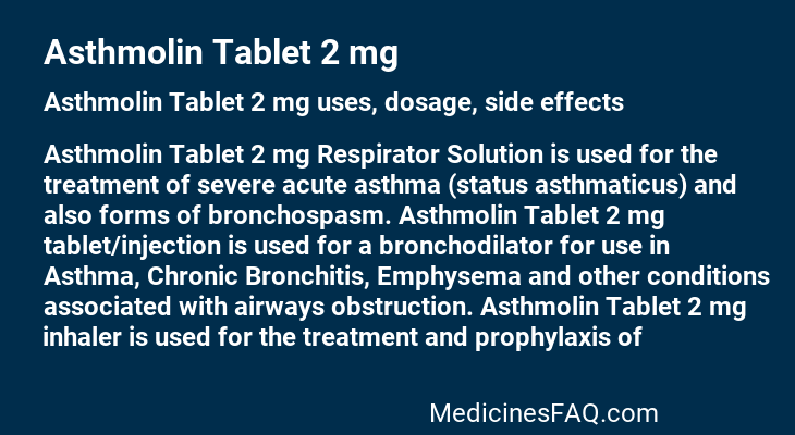 Asthmolin Tablet 2 mg