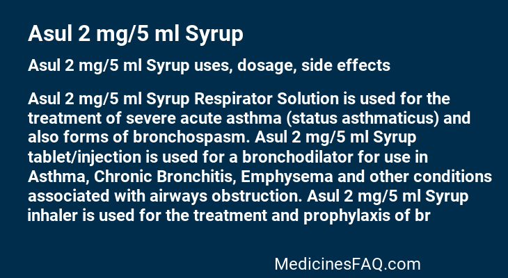 Asul 2 mg/5 ml Syrup