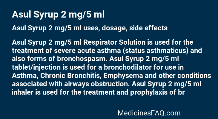 Asul Syrup 2 mg/5 ml