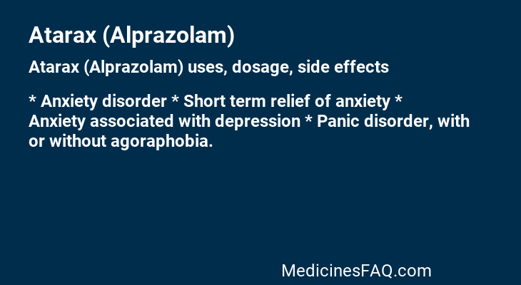 Atarax (Alprazolam)