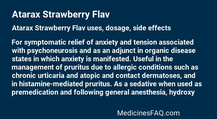 Atarax Strawberry Flav