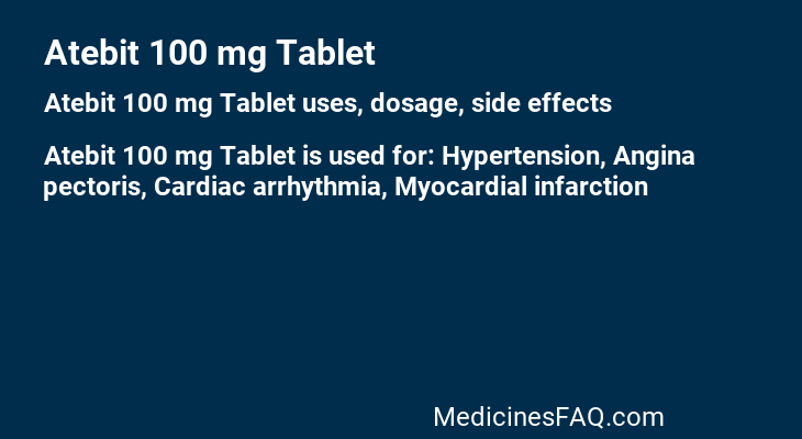 Atebit 100 mg Tablet