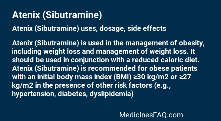 Atenix (Sibutramine)