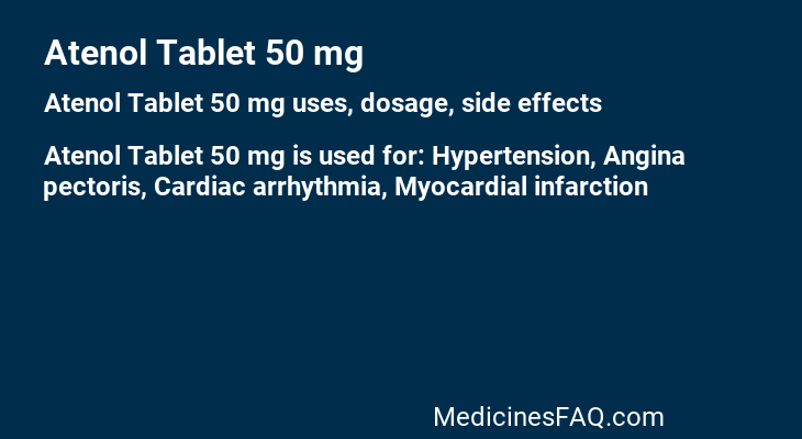 Atenol Tablet 50 mg