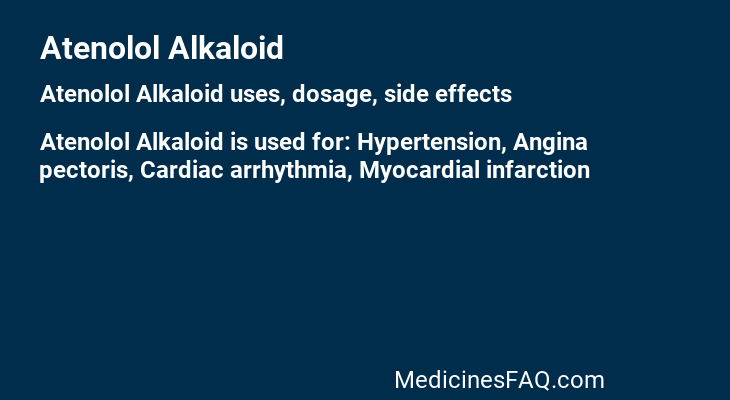 Atenolol Alkaloid