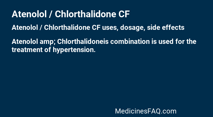 Atenolol / Chlorthalidone CF