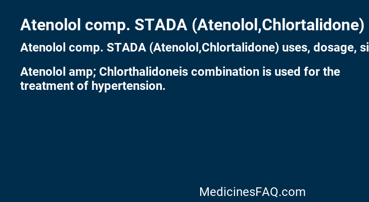 Atenolol comp. STADA (Atenolol,Chlortalidone)