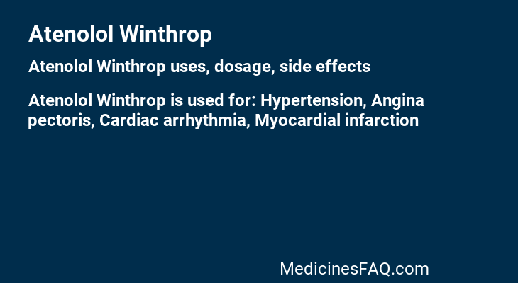 Atenolol Winthrop