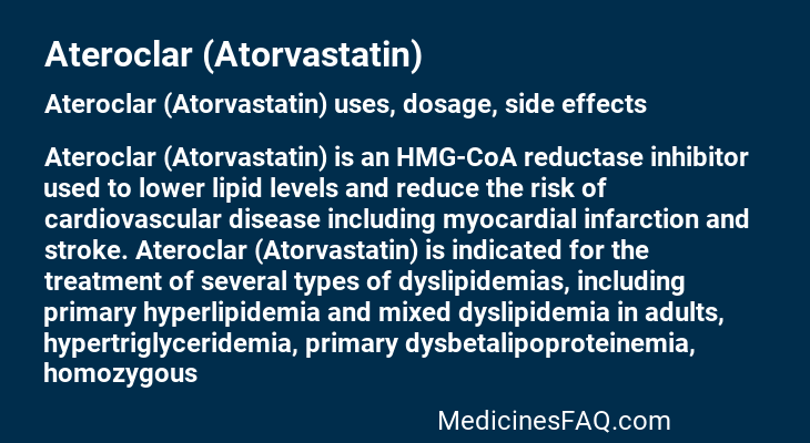 Ateroclar (Atorvastatin)