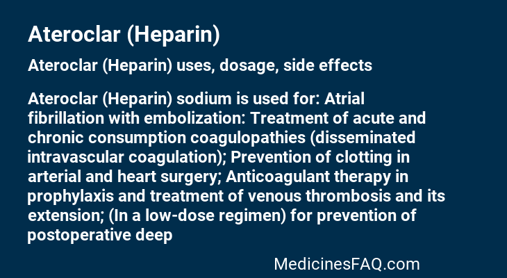 Ateroclar (Heparin)