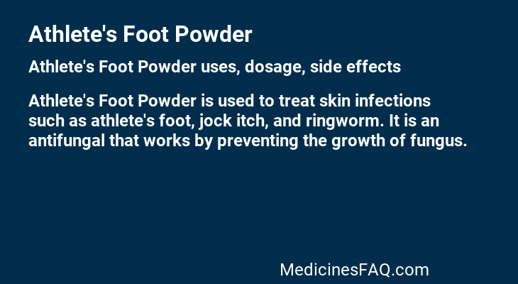Athlete's Foot Powder