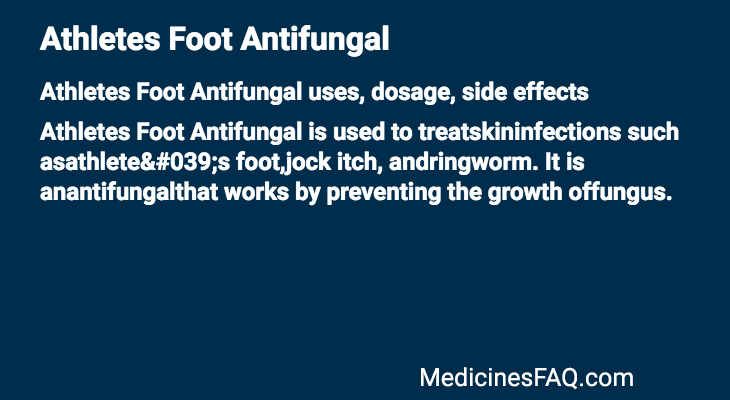 Athletes Foot Antifungal