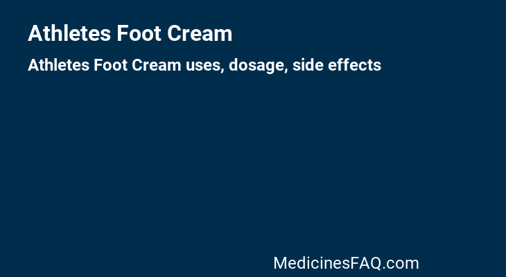 Athletes Foot Cream