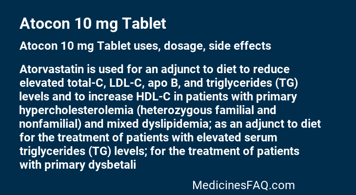 Atocon 10 mg Tablet