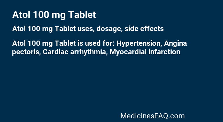 Atol 100 mg Tablet