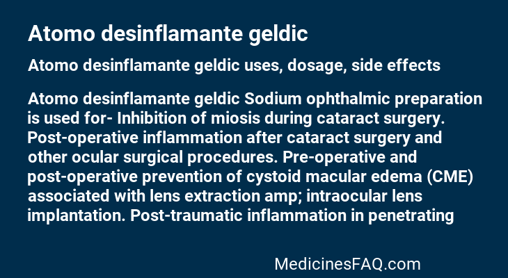 Atomo desinflamante geldic