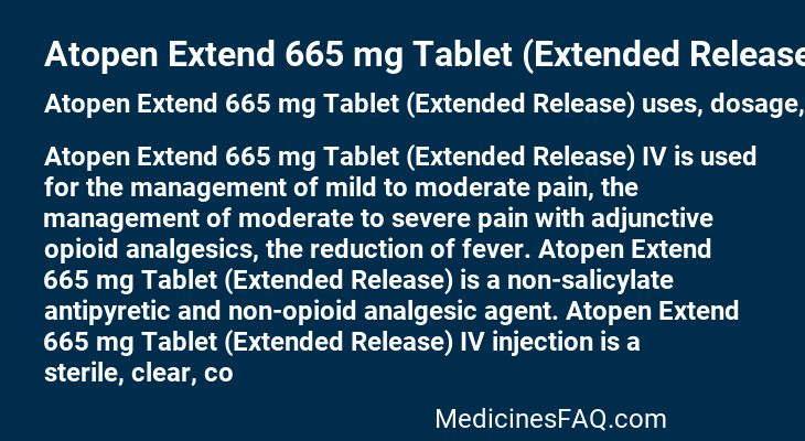 Atopen Extend 665 mg Tablet (Extended Release)