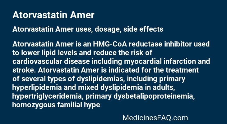 Atorvastatin Amer