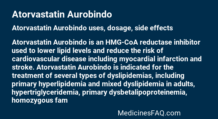 Atorvastatin Aurobindo