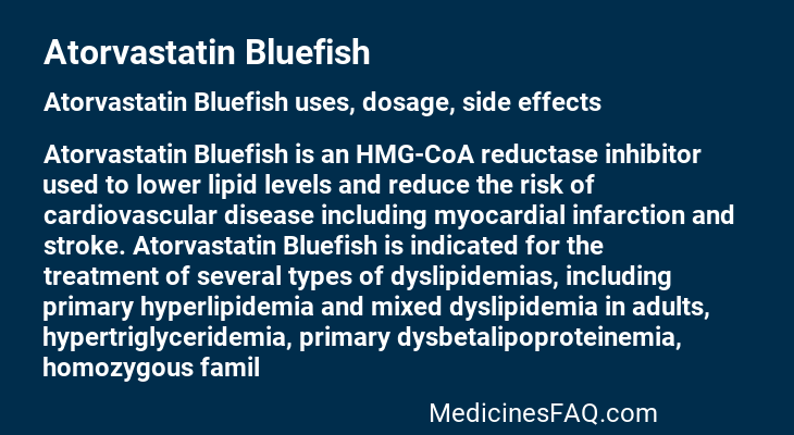 Atorvastatin Bluefish