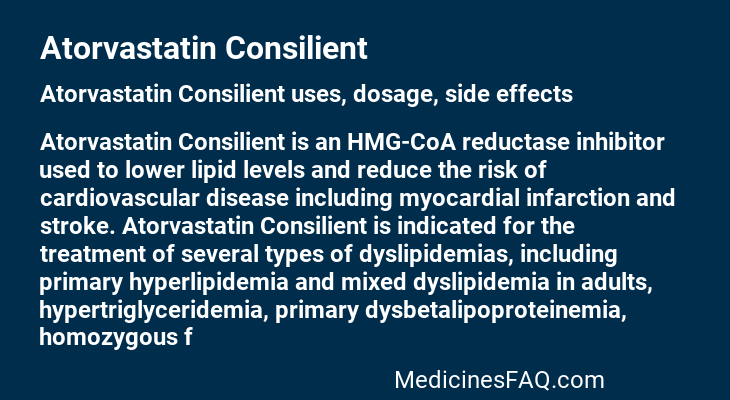 Atorvastatin Consilient