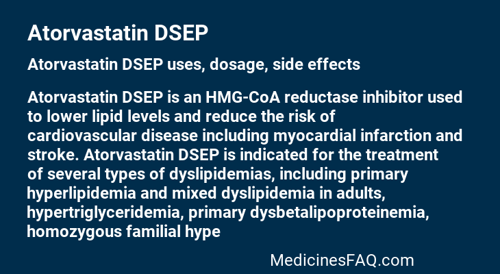 Atorvastatin DSEP