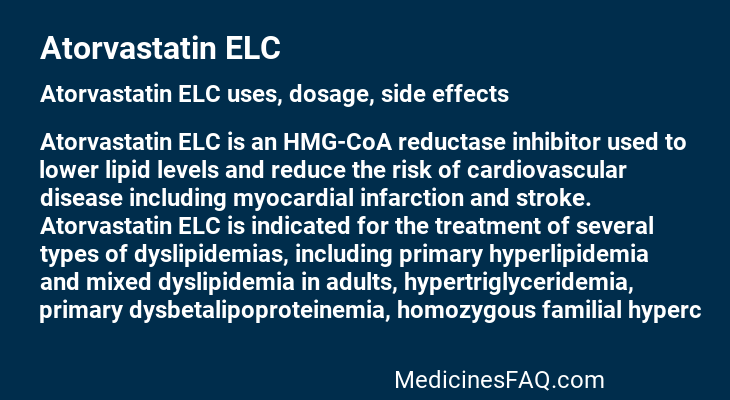 Atorvastatin ELC