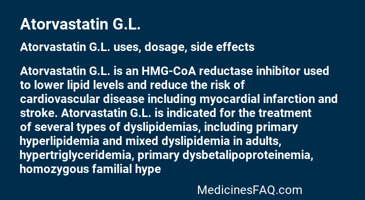 Atorvastatin G.L.