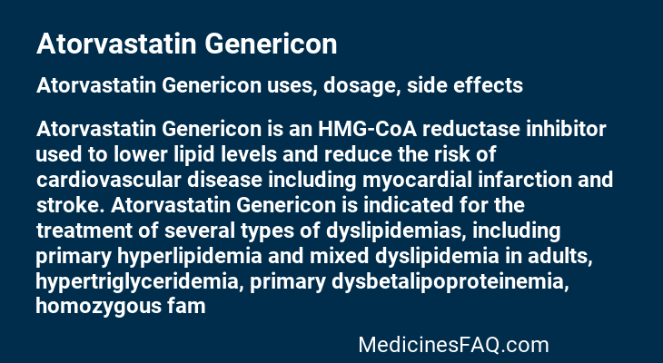 Atorvastatin Genericon