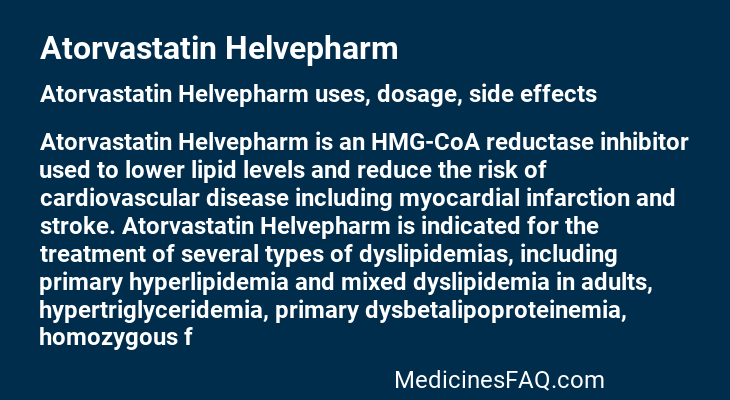 Atorvastatin Helvepharm