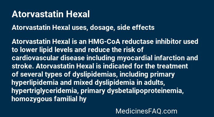 Atorvastatin Hexal