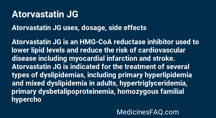 Atorvastatin JG