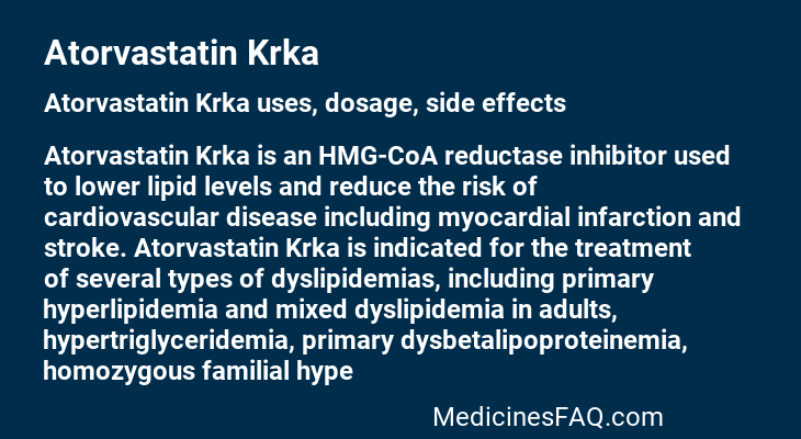 Atorvastatin Krka