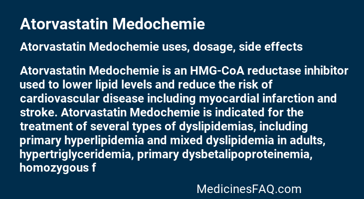 Atorvastatin Medochemie