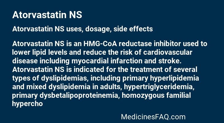 Atorvastatin NS