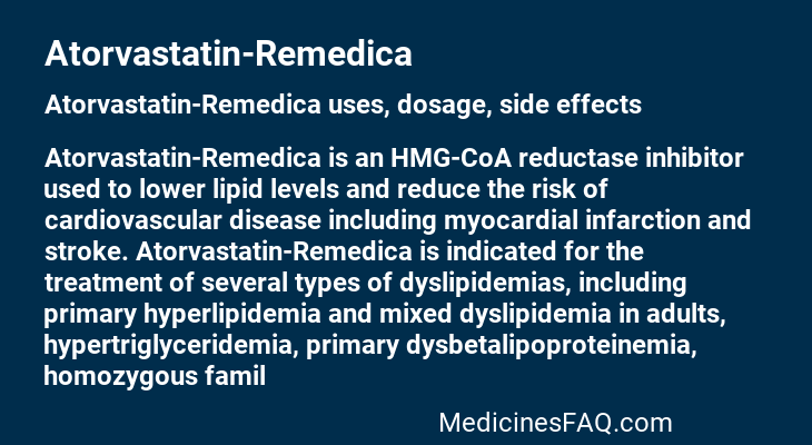 Atorvastatin-Remedica