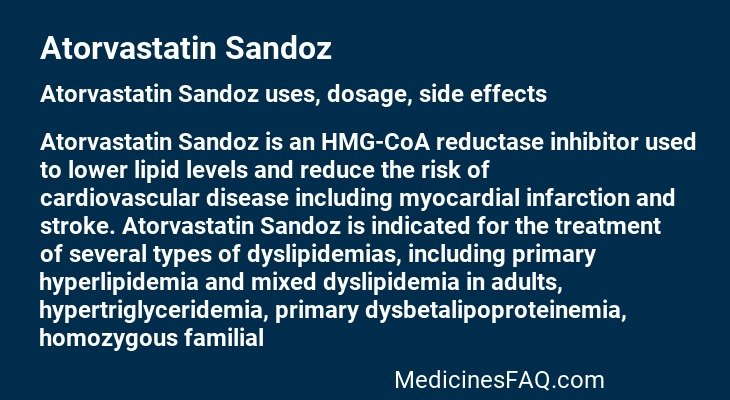 Atorvastatin Sandoz