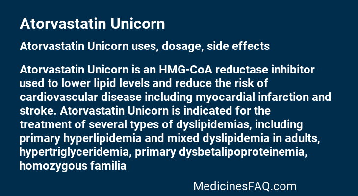 Atorvastatin Unicorn