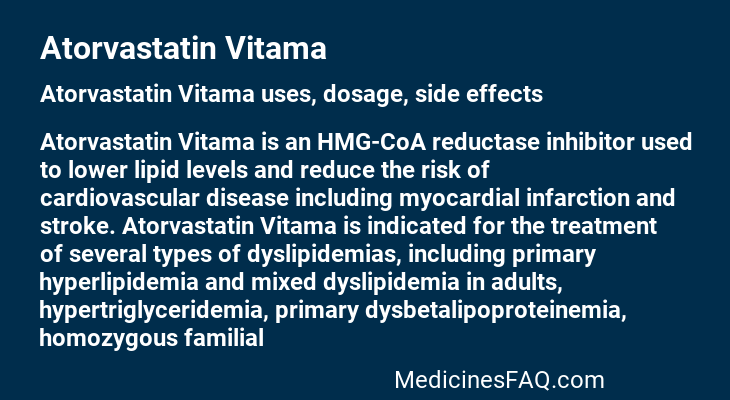 Atorvastatin Vitama