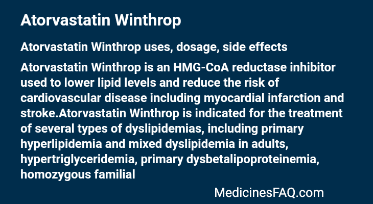 Atorvastatin Winthrop