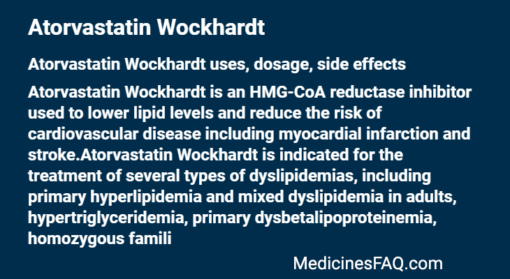 Atorvastatin Wockhardt