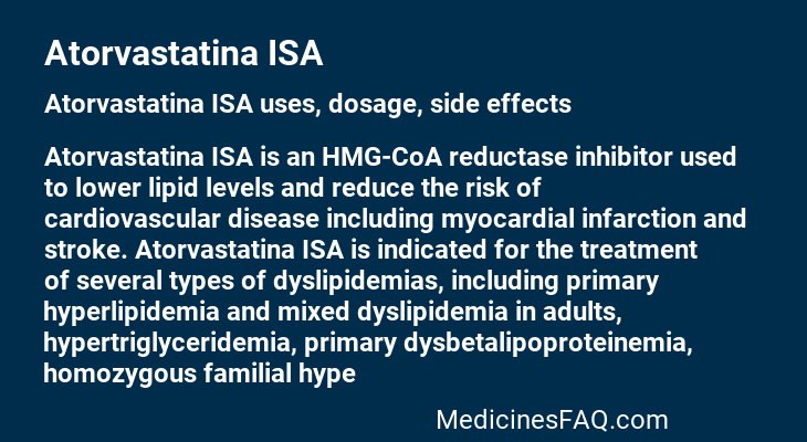 Atorvastatina ISA